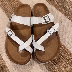 White sandals by Time and Tru -Ladies size 6